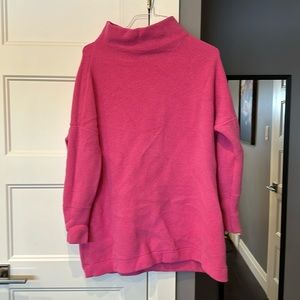Pink Free People Ottoman Tunic sweater